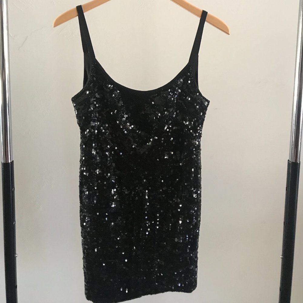Black Sparkly Mini Dress